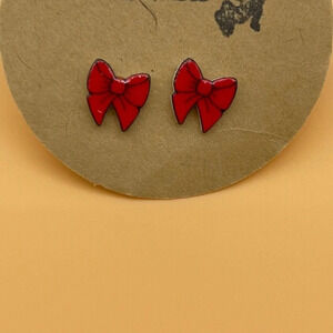 Red Bow Stud Earrings 3/$30 🎃